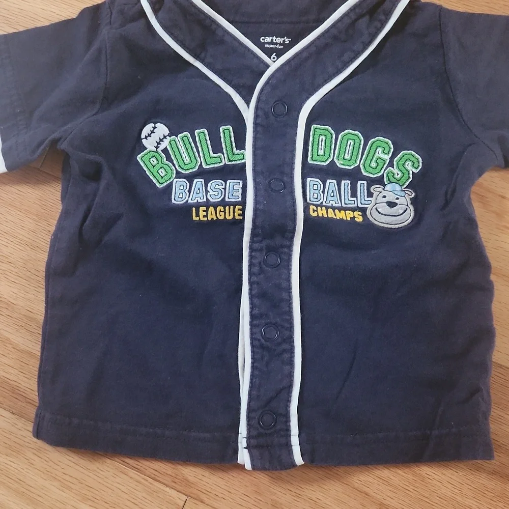 Carter's Bulldogs baseball league camp 6 months long sleeves shirt